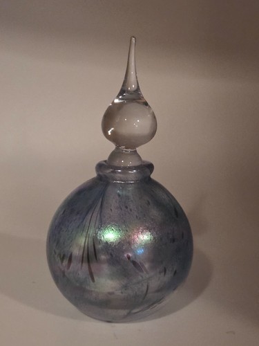 Handblown Irridescent Perfume Bottle (Made In Taiwan)