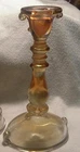 Carnival Glass Imperial Marigold Candlestick 8.5" Tall Oval Base