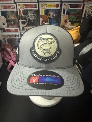 Tarpon Cay Lodge Yucatán Fly Fishing Snapback Trucker Hat / Cap - NWOT - Gray 