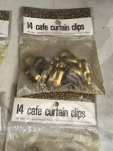 Lote de 106 anillos de cortina de café oblongos ovalados vintage de latón de 5/8" - Imagen 6 de 10