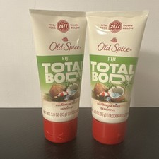 Old Spice Total Body Aluminum Free Deodorant Cream Fiji 3 oz Lot Of 2