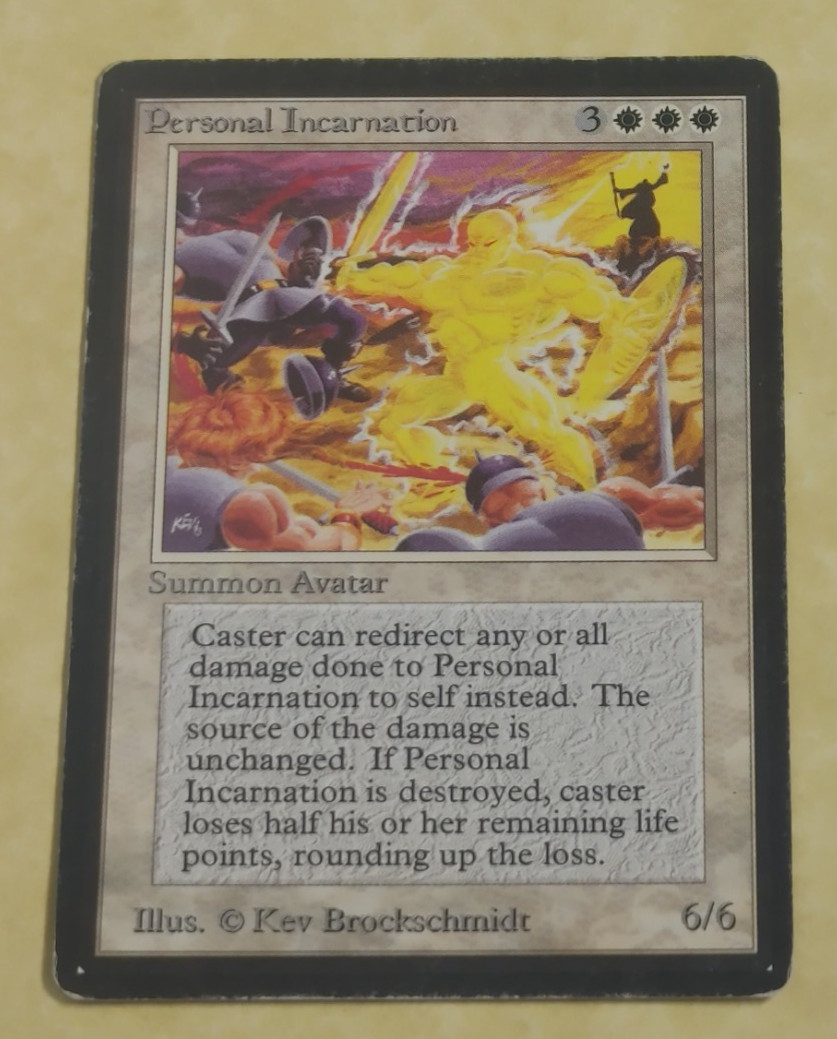 PERSONAL INCARNATION MPHP -- Limited Edition Beta MTG -- See Photos