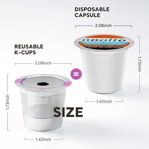 1 Filtro Caffè Riutilizzabile K Cup Acciaio Inox per Keurig K-COMPACT K-MINI PLUS - Foto 3 di 9