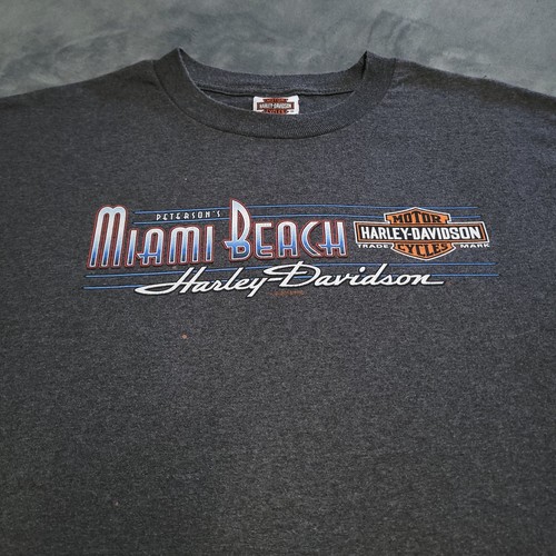 Harley Davidson 2 XL Florida Black Widow Skull Miami Port Charlotte Distressed - Picture 6 of 18