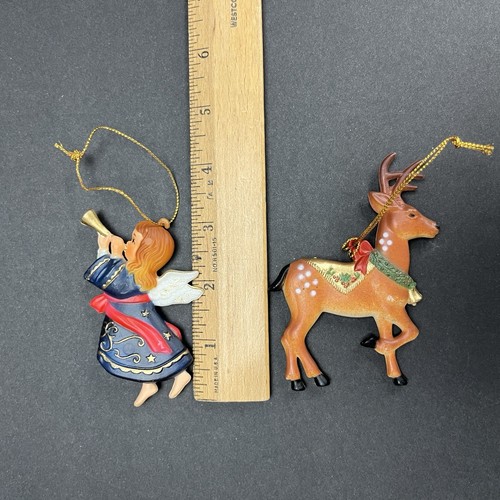 Vintage MCM Christmas Ornaments Hard Plastic 60s 70s Hong Kong 14 LOT - Imagen 23 de 24