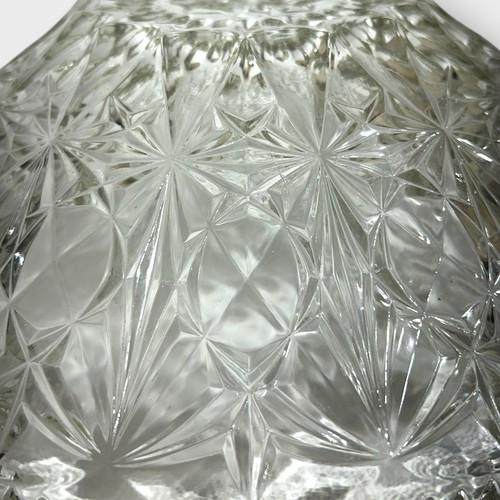 Elegante Schale aus geschliffenem Glas Tischmitte Obstschale Vintage - Bild 8 von 12