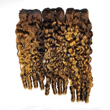 P4/27 Burmese Curly Bundles Human Hair Highlight Curly Human Hair Bundles