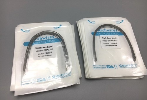 Alambre de arco rectangular natural de acero inoxidable NIti para ortodoncia dental 100 piezas - Imagen 3 de 13