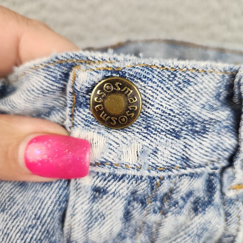 Vintage Jeans Girls Size 5 Blue Distressed Denim Knotted Hem Zipper 90s Pants - Picture 11 of 11