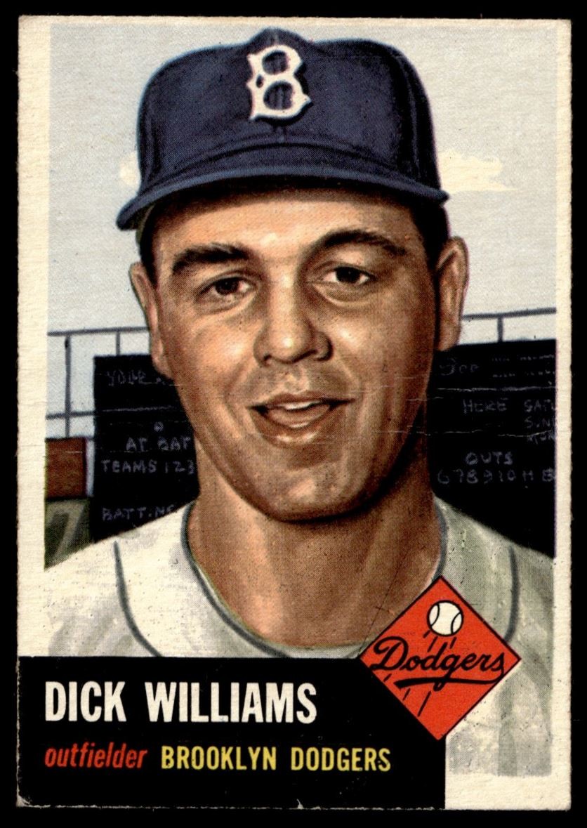 1953 Topps Dick Williams Brooklyn Dodgers #125 C36