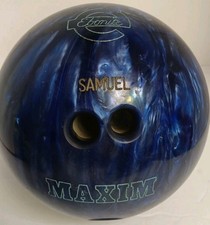 Ebonite Maxim 14lb 6oz Purple Swirl Bowling Ball Drilled Used Samuel