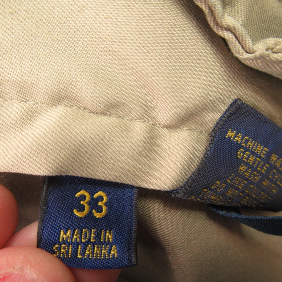 Polo Ralph Lauren Shorts Mens 33 Chino Outdoors Pockets Lightweight Beige - Image 4 of 4