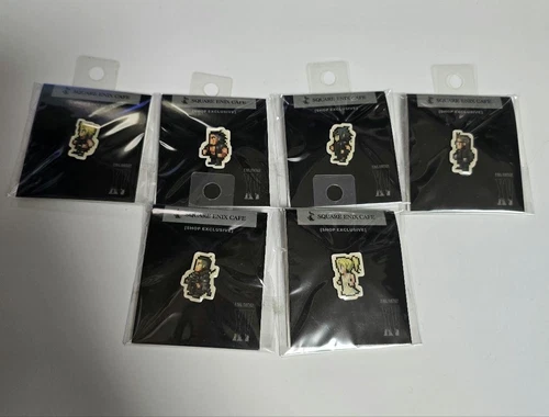 Final Fantasy XV Square Enix Cafe Pins Badge Set Prompto Noctis Gladiolus Ignis