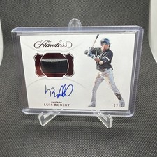 Luis Robert 2019 Panini Flawless Ruby Rookie Patch Auto 12/15 White Sox Mets SP