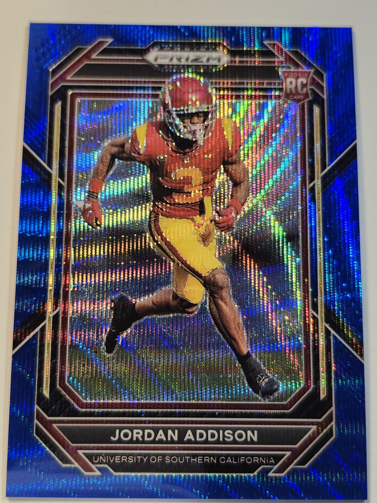 2023 Panini Prizm Draft Picks - Jordan Addison #136 Blue Wave Prizm /249 (RC)