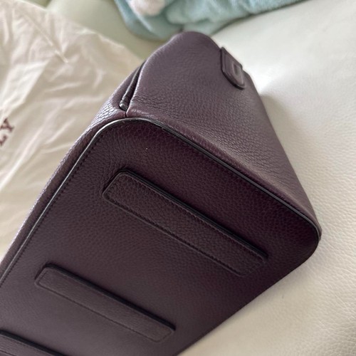 Bolso de Mano Bally SOMMET Rosa Cremallera Bolsillo Logo Burdeos Cuero De Japón ¡Usado!! - Imagen 6 de 12