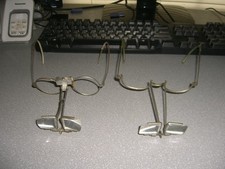 2 pair Antique Bausch Lomb B  L , American optical Magnifying Glass Spectacles