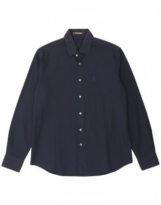 ROBERTO CAVALLI Herren Hemd Größe 43 17 XL dunkelblau BX02
