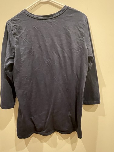 Lands End Shirt Damen Medium 10-12 3/4 Arm dunkelblau 100 % Baumwolle - Bild 7 von 7