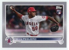 2022 Topps Mini Elvis Peguero # 1/1 RC Platinum SSP Rookie Card #541 Brewers. rookie card picture