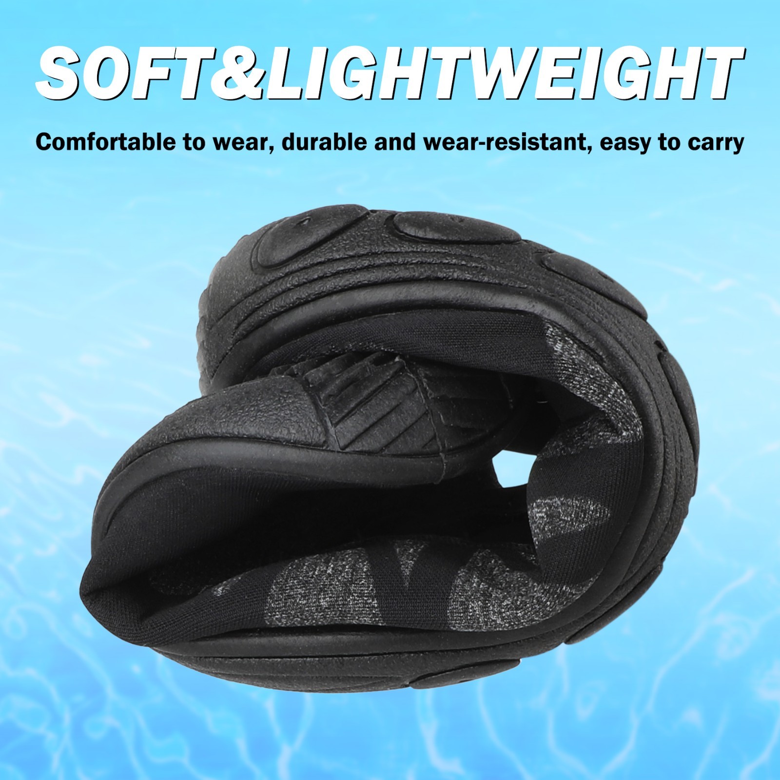 riemot men's women's black sports water lightweight non-slip breathable shoes