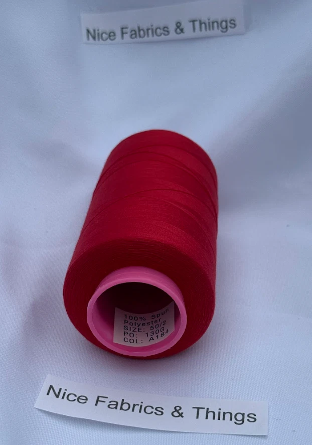 50 Spools - Red A184 Multi Purpose Sewing Thread - Image 2 of 2