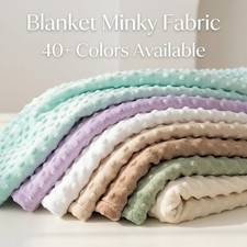 Minky Dot Fabric Plush Soft Baby Blanket Material 60 Inch Wide Yard