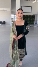 Gorgeous Viscose Velvet Top And Bottom With Fancy Dupatta For Women  Girls