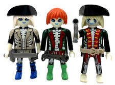 Playmobil Ghost Pirate Figure X3 Sword Rifle Gun Hats T31