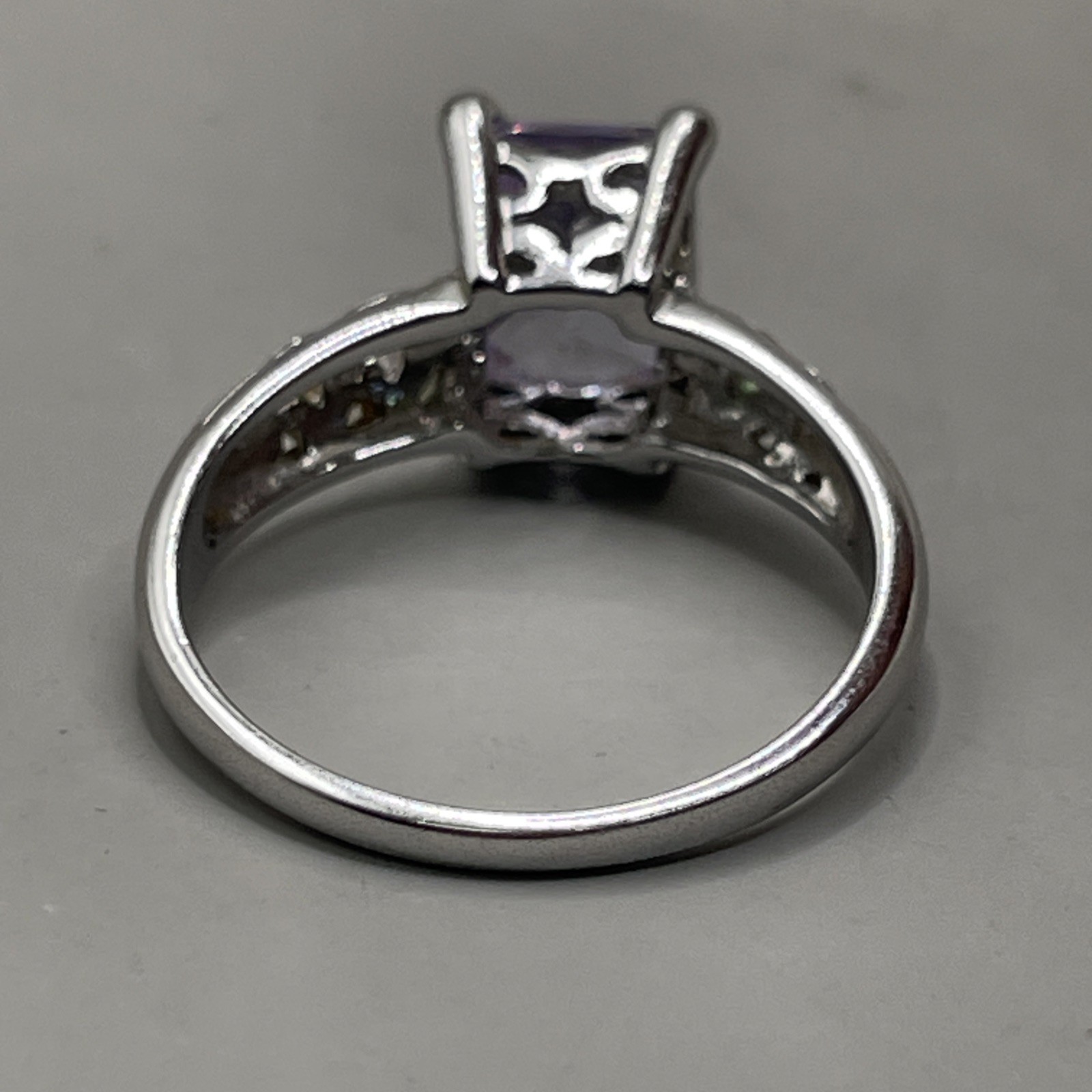 Light Lavender Colored Stone Solitaire Sterling S… - image 4