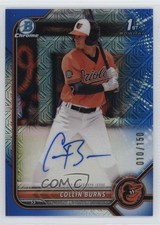 2022 Bowman Chrome Prospect HTA Choice Refractor /150 Collin Burns Auto 3hd