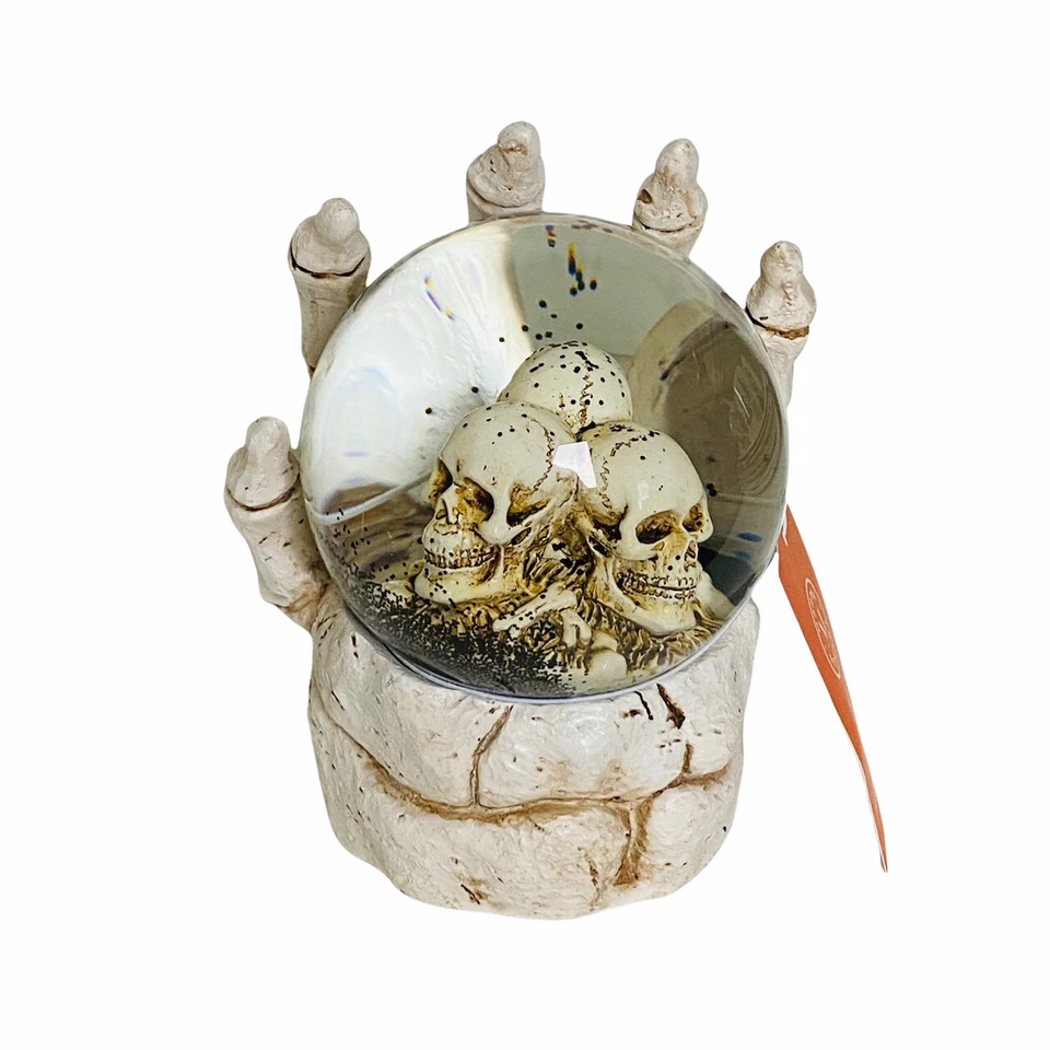 Martha Stewart Halloween Skeleton Hands Skulls Musical Waterglobe Table Decor Foto 3 de 3