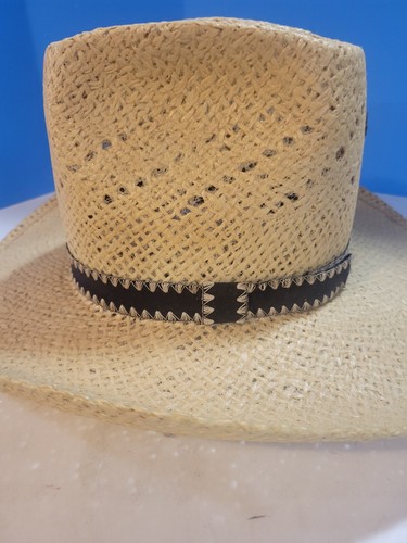 American Hat Company Bushwacker Cowboy Straw Hat Size 6 3/4 - Picture 5 of 8