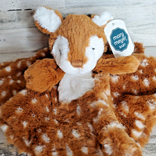 Mary Meyer Amber Fawn Character Blanket Plush Lovey Security Blanket 12"x12" NWT
