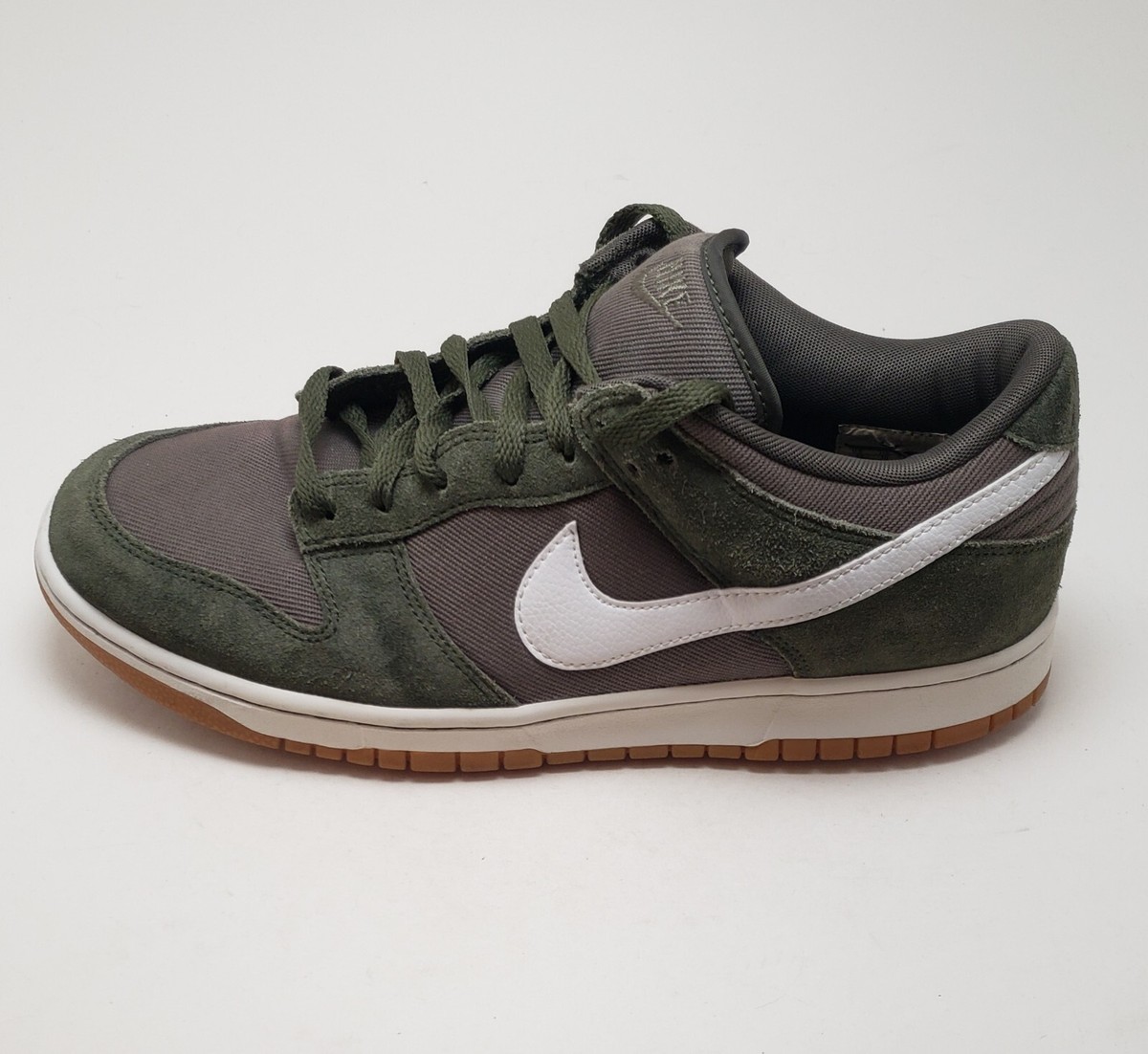 Mens Nike Dunk Low Canvas Cargo Khaki Olive Suede Brown  display picture 2