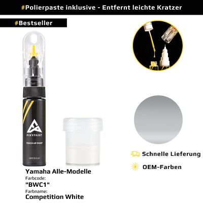 Touch Up Paint Pen For Yamaha All Models Code: BWC1 Competition White