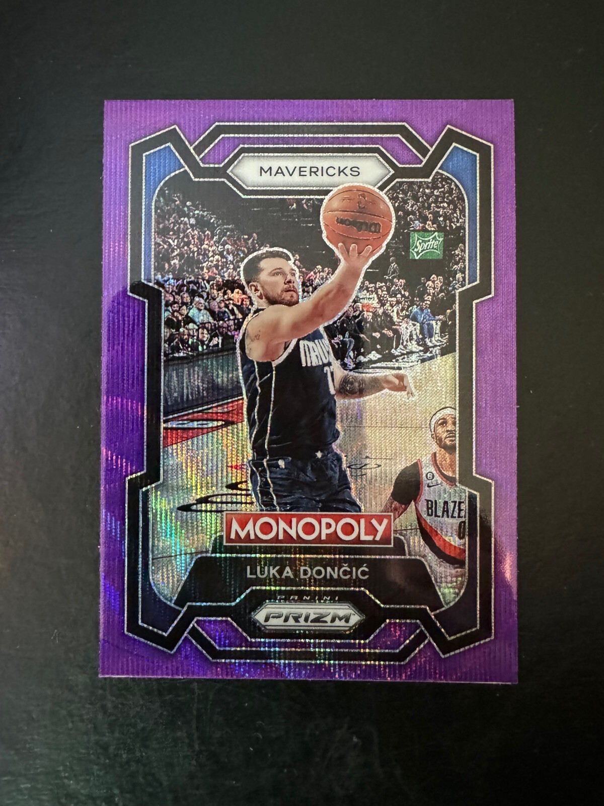 2023-24 Panini Prizm Monopoly Luka Doncic Purple Wave #22 Dallas Mavericks