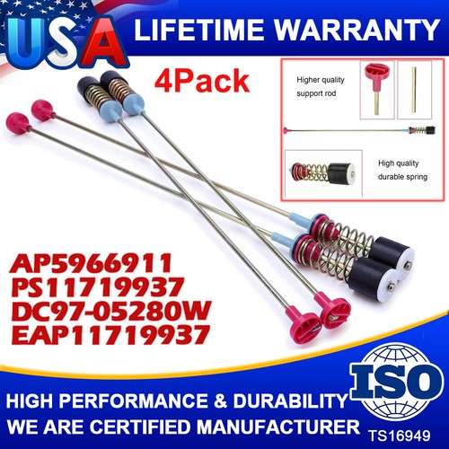 4-teiliges Set für Samsung WA45T3200AW WA45T3400AV WA45T3400AW Waschmaschine Aufhängestange - Bild 1 von 15