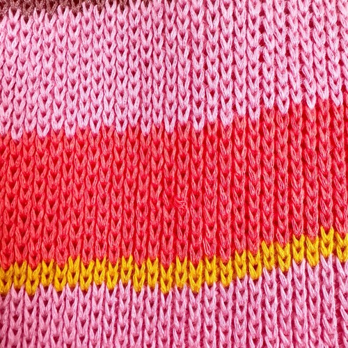 TULAROSA Dorado Pullover rosa gestreift eine Schulter gerippt Strick Acryl Damen XS - Bild 10 von 14