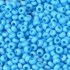 Preciosa Seed Beads 8/0 3mm Lt.Baby Blue Turquoise Dyed Czech Rocaille 30g CS030