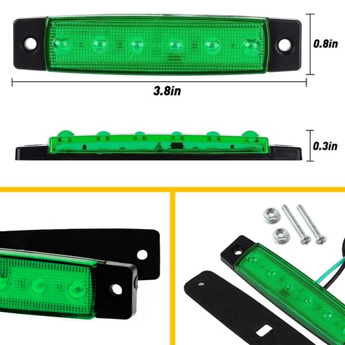 10pc Rock Lights LED Kit Offroad UTV Underbody Truck ATV Lamps Green Universal - 第 3/6 張圖片