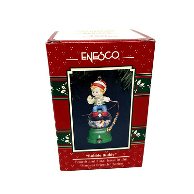 1992 Enesco Elf Bubble Buddy Forever Friends 4th in Series Christmas Ornament