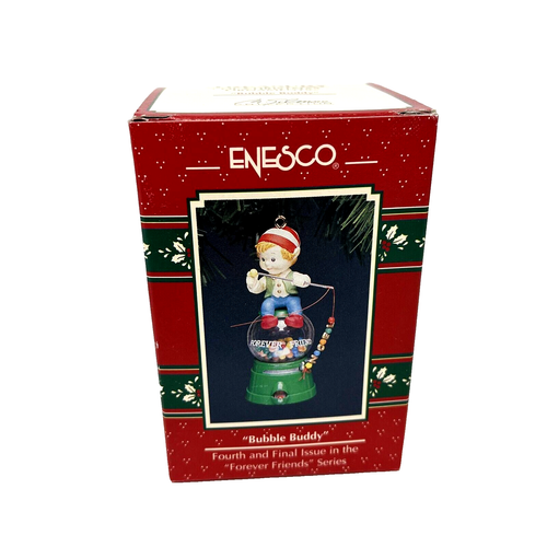 1992 Enesco Elf Bubble Buddy Forever Friends 4th in Series Christmas Ornament
