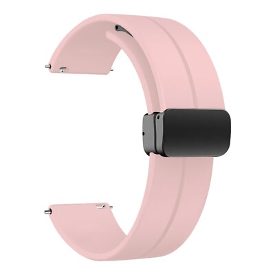 20 MM & 22 MM Silicone Watch Strap with Adjustable Clasp for Men & Women