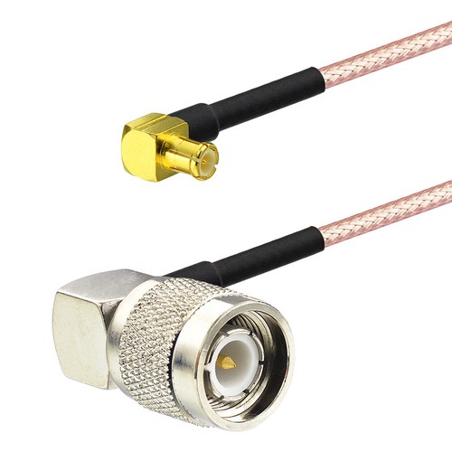 Bingfu MCX Male Right Angle to TNC Male Right Angle RG316 Pigtail Cable 10cm