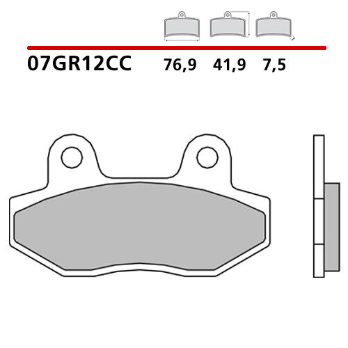 Paire Plaquette de Frein Arrière BREMBO Hyosung Gt P 250 13> - Photo 1/9