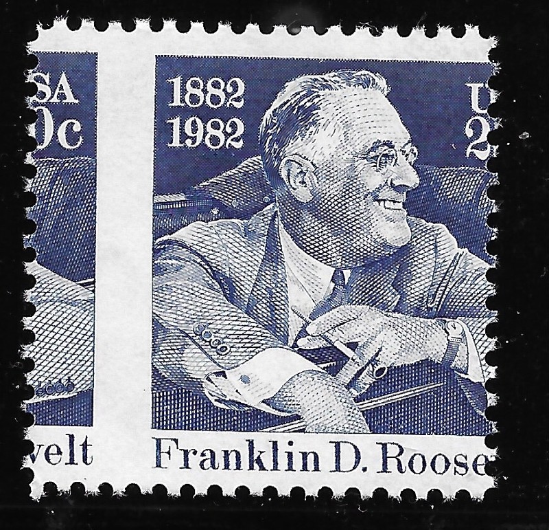 * US #1950  .20c  SCARCE  FRANKLIN  D.  ROOSEVELT  MAJOR  MISPERF  MNH  NICE *
