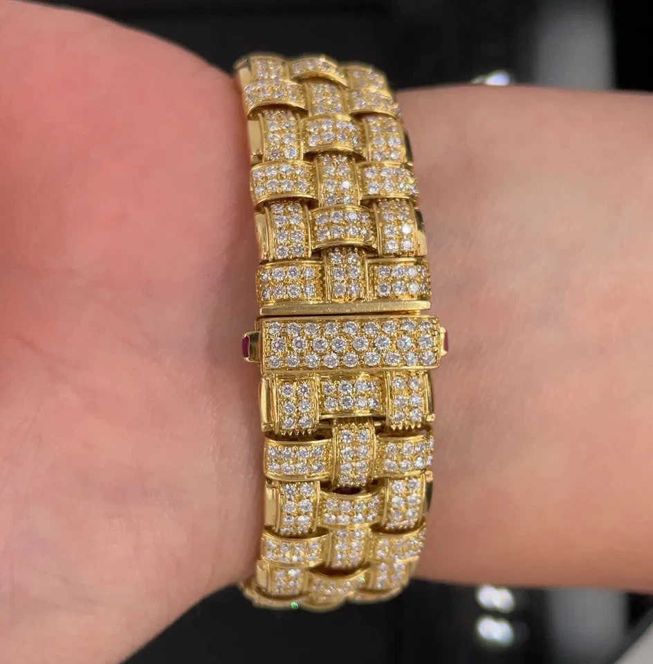 "Brazalete Roberto Coin oro amarillo 18k diamantes 7,00 quilates $29000/6,25"" largo" Foto 2 de 4