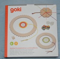 Web-Set, 2 Rundwebrahmen,KnüPfblume, Wolle,Holz ,Weben,Kinder Webrahmen V. Goki