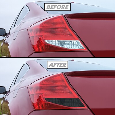 FOR 2011-2012 Honda Accord Coupe 2DR Tail Light Reverse Light SMOKE Vinyl Tint